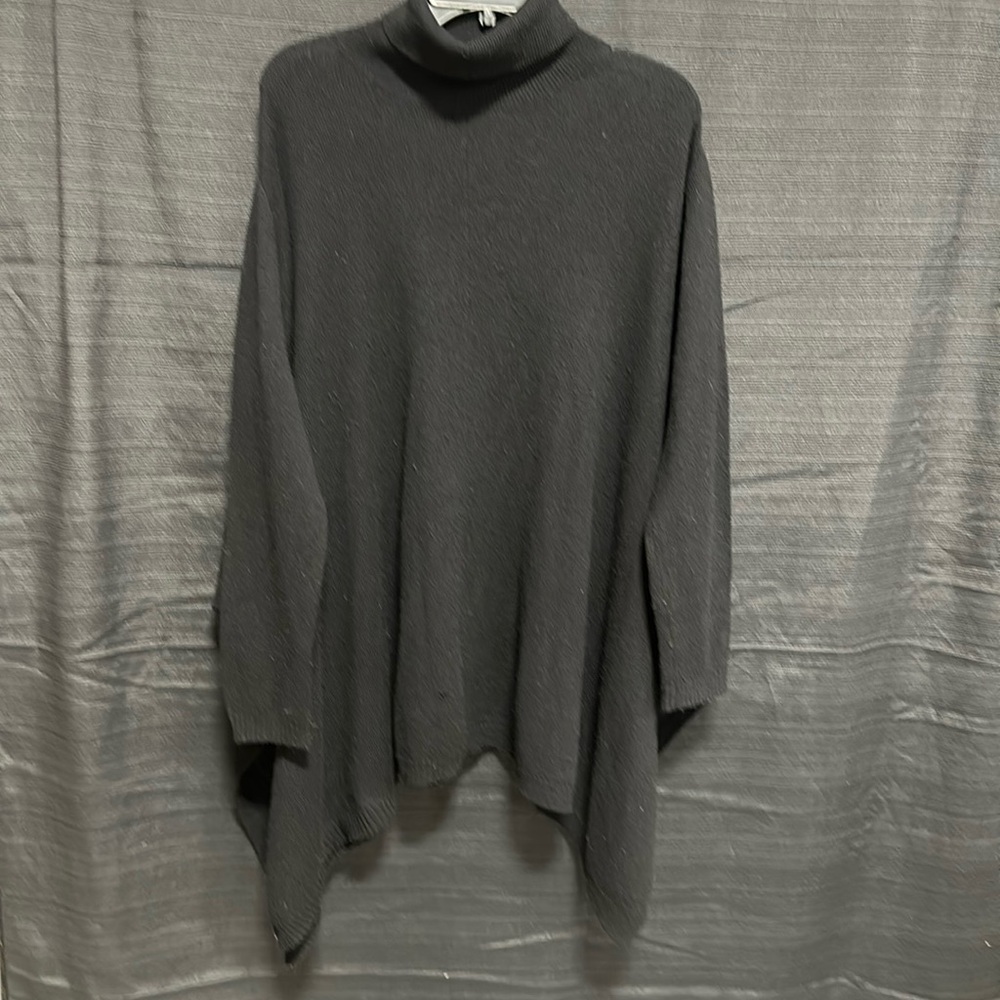 Forte cashmere black turtle neck oversized‎ sweater / Size L / Box 17-13